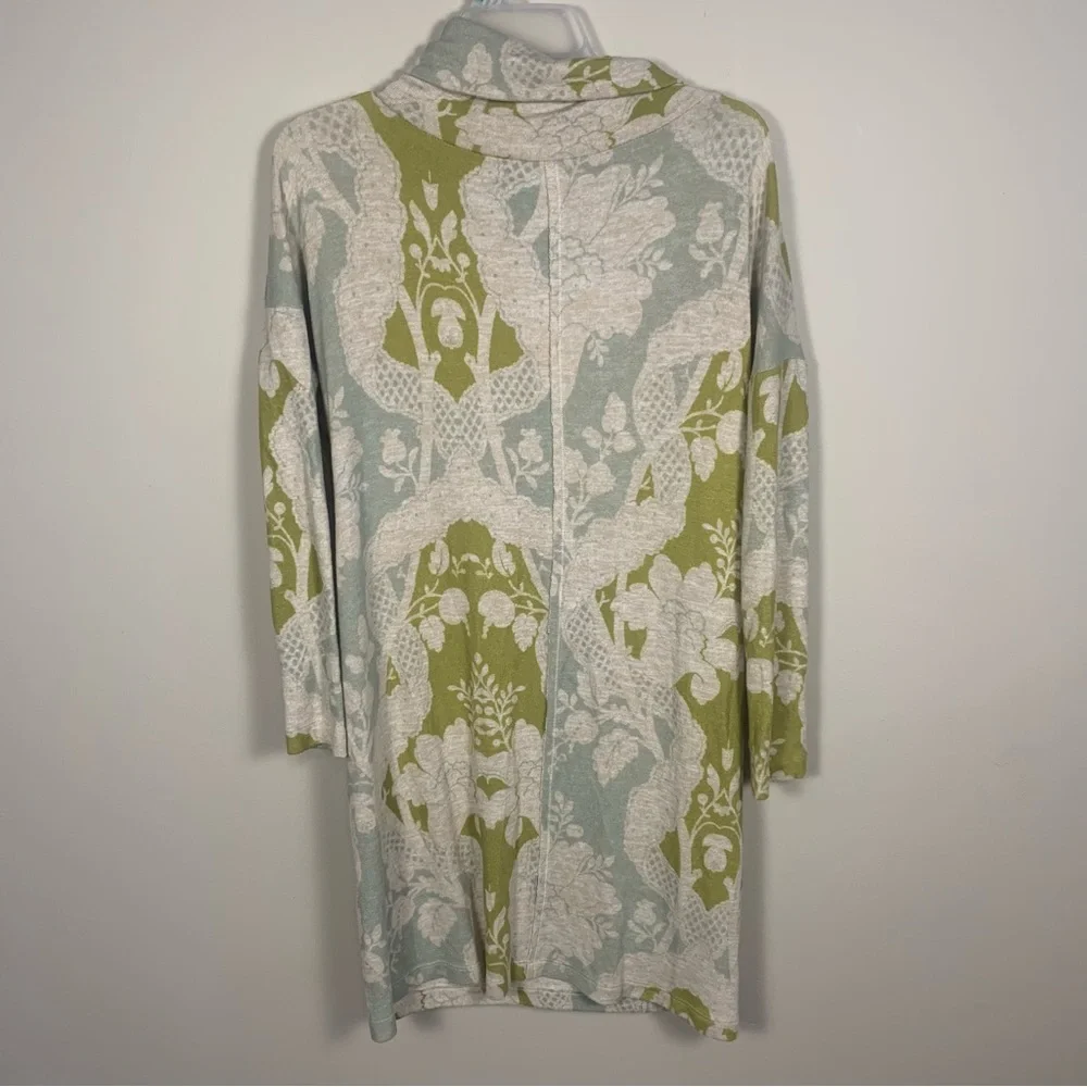 Anthropologie Saturday Sunday Soft Cozy Cowl Neck Floral Sweater Dress - Picture 9 of 14